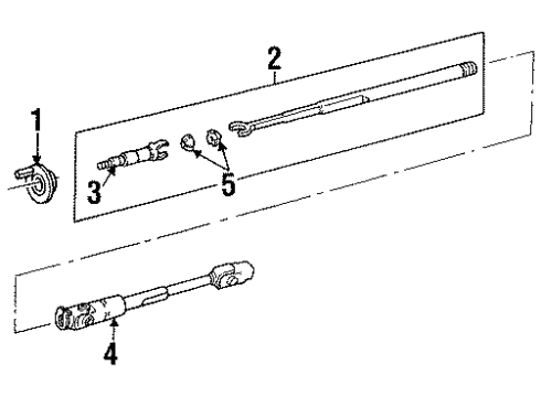 1990 Jeep Wrangler Shaft & Internal Components Diagram