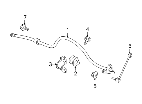 2010 Jeep Grand Cherokee Stabilizer Bar & Components Diagram 4 - Thumbnail