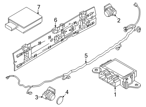 2024 Dodge Hornet Electrical Components - Rear Bumper Diagram