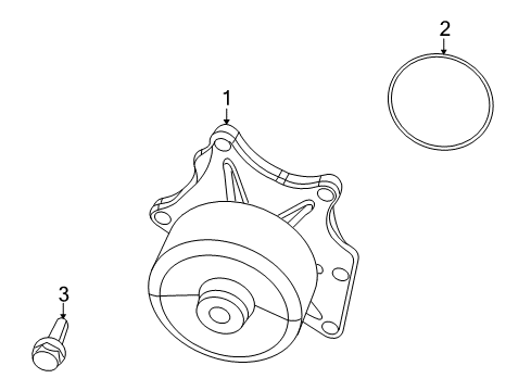 2008 Dodge Viper Water Pump Diagram for 5037730AB