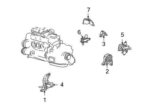 2007 Chrysler Town & Country Engine & Trans Mounting Diagram
