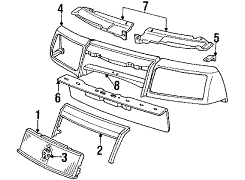 1991 Chrysler LeBaron Air Deflector Diagram for 5263871