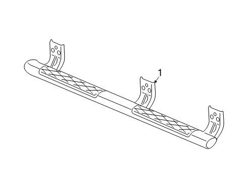 2015 Ram 2500 Step Bar, Driver Side Diagram for 68156431AD