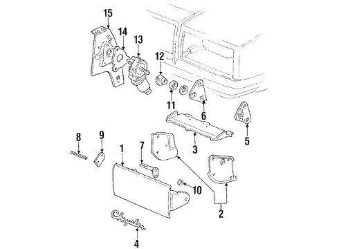 1990 Chrysler New Yorker Bulb - Parking And Turn Diagram for 68608323AA