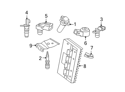 2010 Dodge Challenger Spark Plug Diagram for SPLZTR5A13