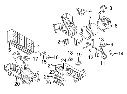 1998 Dodge B1500 Mount Bracket Diagram for 5003143AB
