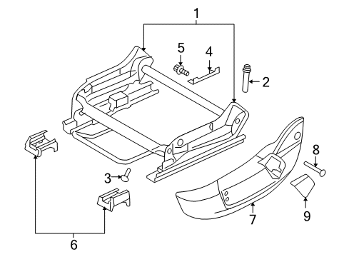 2008 Chrysler 300 Side Shield, Gray, Front Driver Side Diagram for 1AN711DDAA
