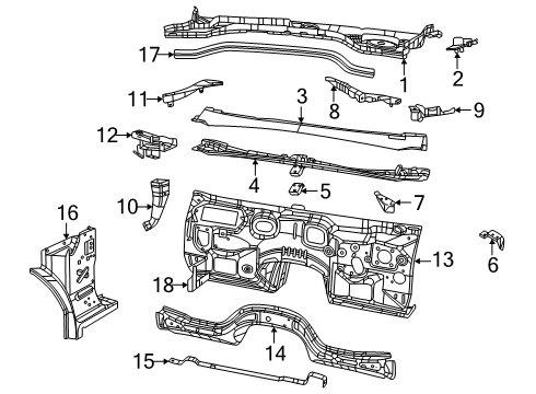 2024 Dodge Charger Daytona Cowl Diagram
