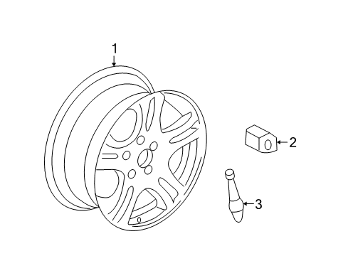 2010 Chrysler Sebring Wheel, Alloy Diagram for 1LC12SZ0AA