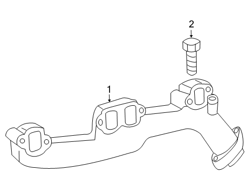 2007 Chrysler 300 Exhaust Manifold, Driver Side Diagram for 4792771AC