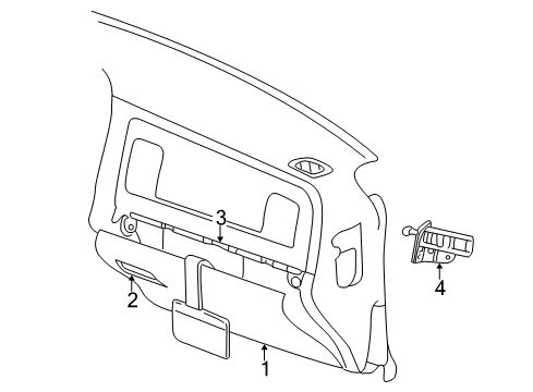 2003 Dodge Ram 2500 Glove Box Assembly, Taupe, Front Diagram for WL80WL5AA