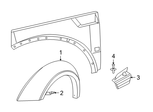 2007 Dodge Nitro Applique, Driver Side Diagram for 55157165AE