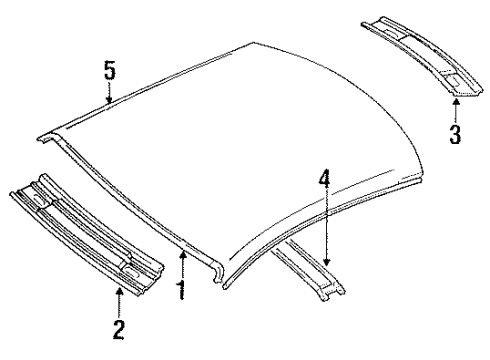 1997 Dodge Intrepid Roof Molding Diagram for 4630632