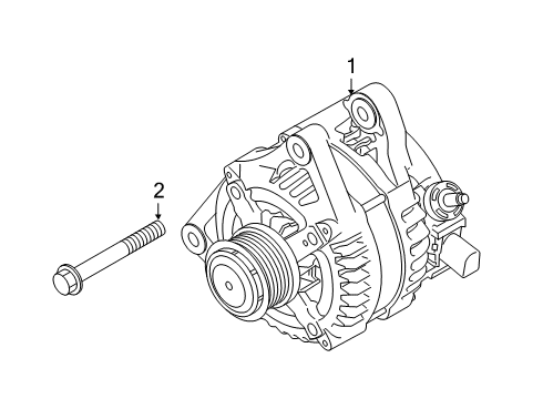 2022 Jeep Renegade Alternator Diagram for 68412621AA