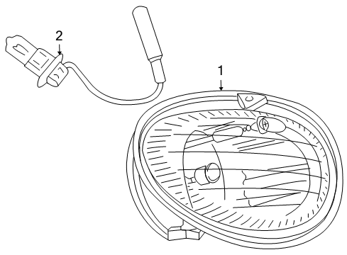 2004 Chrysler Concorde Fog Lamp Assembly, Front Diagram for 4805046AC