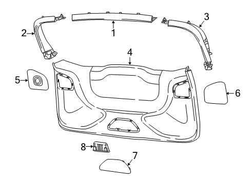 2021 Chrysler Pacifica Trim Panel Clip Diagram for 6511827AA