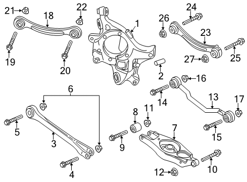 2023 Chrysler 300 Lower Control Arm Bushing, Rear Diagram for 5180371AA