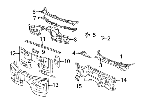 2007 Dodge Charger Reinforcement Plate Diagram for 5065361AA