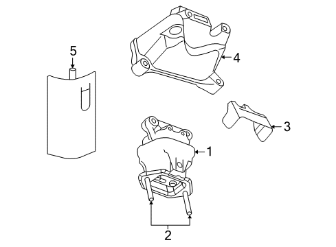2009 Dodge Challenger Transmission Support Diagram for 4593575AA