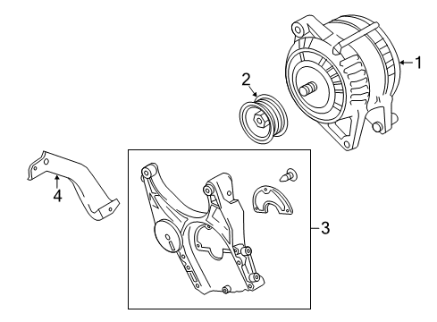 2000 Chrysler Grand Voyager Mount Bracket Diagram for MD108427