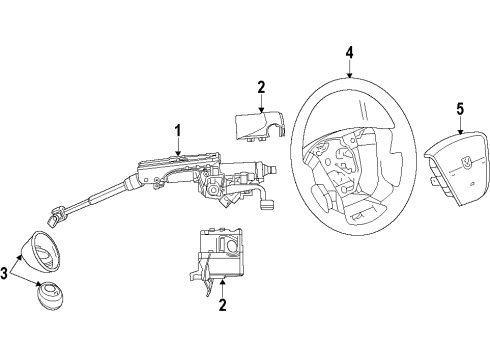 2008 Jeep Patriot Steering Column Diagram for 68004184AA