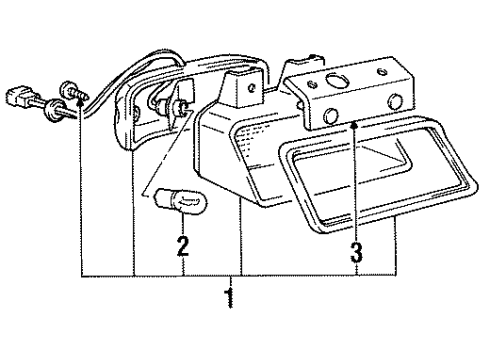 1991 Dodge Colt High Mount Lamps Diagram