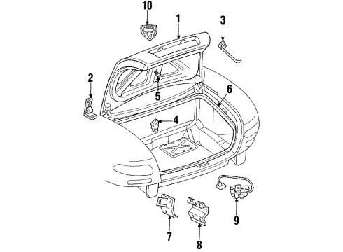 2001 Dodge Viper Lock Diagram for 5029055AB