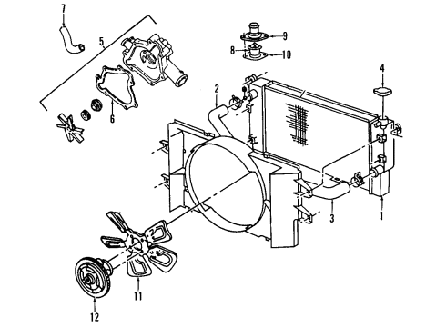 2006 Dodge Ram 1500 Water Pump Diagram for 53022189AH