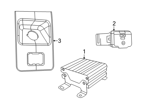 2016 Dodge Journey Bezel, Center Diagram for 68042913AA