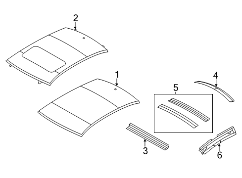 2012 Chrysler 200 Side Reinforcement, Passenger Side Diagram for 5155286AH