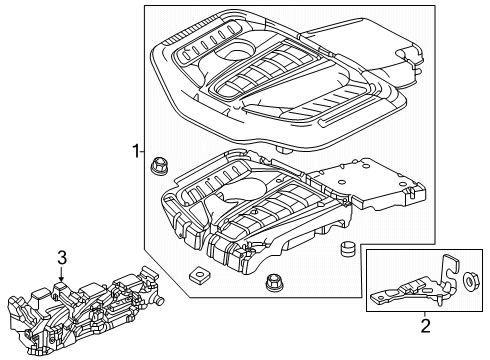 2025 Ram 1500 Cover - Engine Diagram for 68563623AC