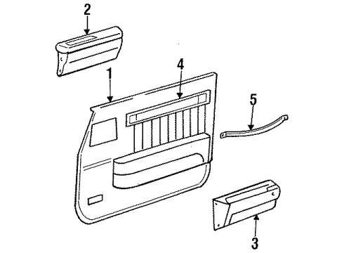 1988 Chrysler New Yorker Interior Trim - Front Door Diagram