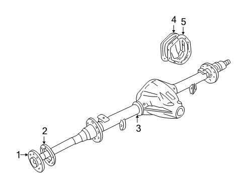 2002 Dodge Ram 3500 Van Axle Housing, Rear Diagram for 5003935AB