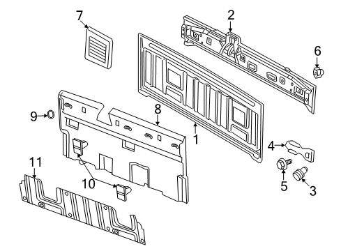 2007 Dodge Ram 1500 Reinforcement Panel Diagram for 55276272AC