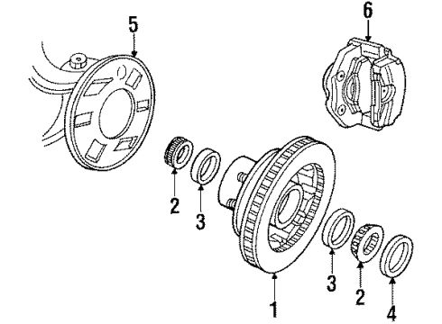 1984 Dodge Ramcharger Hub & Rotor Diagram for 4089274
