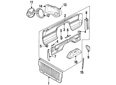 1995 Dodge Ram 1500 Outer Panel Diagram for 55023621AC
