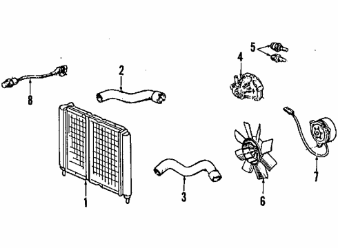 1992 Dodge Monaco Oxygen Sensor Diagram for 4605077