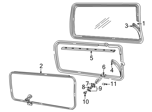 1994 Dodge B150 Latch Retainer, Driver Side Diagram for 4081578