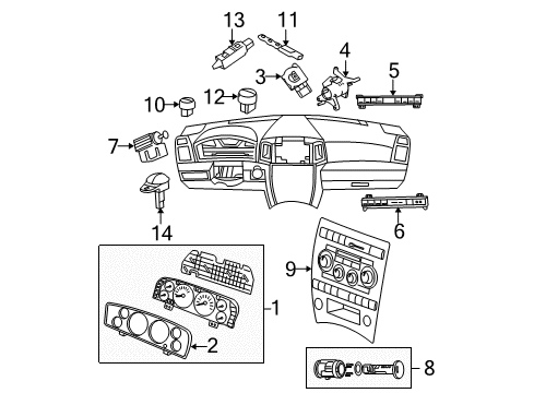 2006 Jeep Commander Switch Housing Diagram for 56010566AC