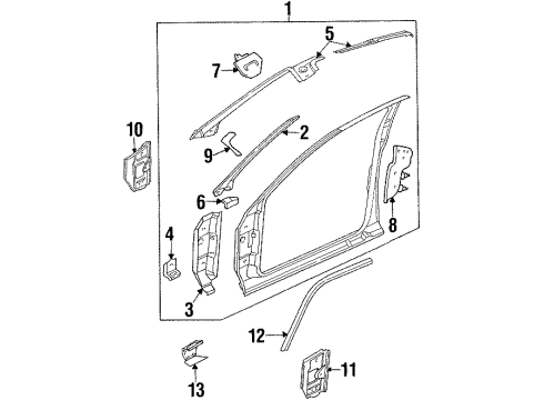 2001 Dodge Ram 1500 Uniside Assembly, Rear Diagram for 5003138AC