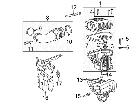 2023 Chrysler 300 Air Hose Diagram for 68413345AB
