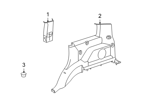 2011 Jeep Liberty Pillar Trim, Beige Diagram for 1BU34DK7AB