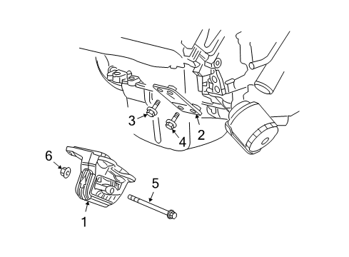 2008 Dodge Ram 2500 Engine & Trans Mounting Diagram 3 - Thumbnail