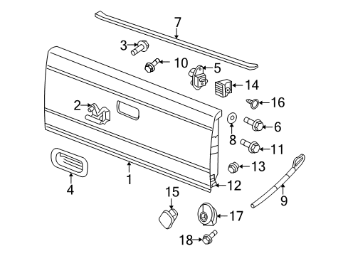 2010 Dodge Dakota Bushing, Rear Diagram for 55362794AA
