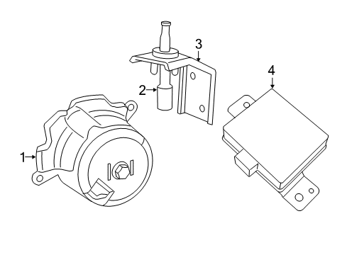 2021 Jeep Wrangler Bracket Diagram for 68299179AB