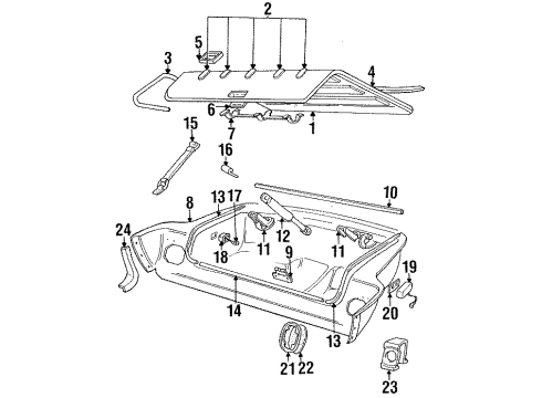 1989 Chrysler TC Maserati Interior Trim - Rear Body Diagram