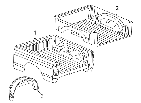 2011 Ram 2500 Wheelhouse Liner Diagram for 68065468AC