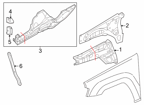 2017 Jeep Grand Cherokee Apron/Rail Assembly Cap, Front Lower Diagram for 68048914AB