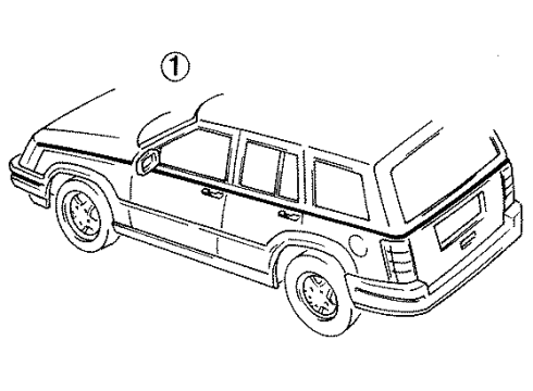 1993 Jeep Grand Wagoneer Stripe Tape, Gold Diagram for 4637821