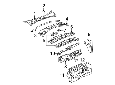 2004 Dodge Durango Dash Panel Diagram for 55362451AD